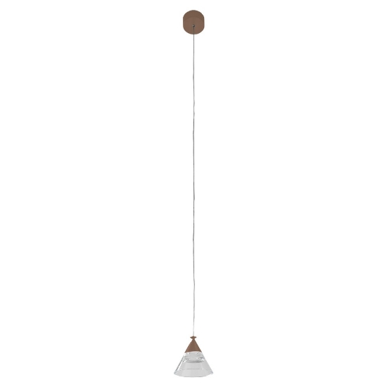 Lampada a sospensione conica moderna oro rosato per cucina led 7w cct 3000k 4000k