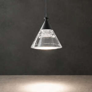 Lampada a sospensione conica moderna antracite per cucina led 7w cct 3000k 4000k