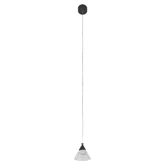 Lampada a sospensione conica moderna antracite per cucina led 7w cct 3000k 4000k