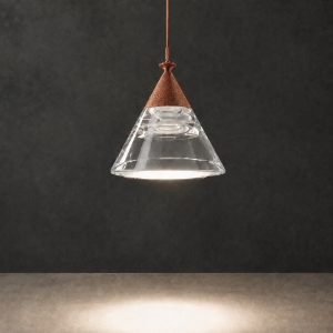 Lampada a sospensione conica rame opaco per cucina led 7w cct 3000k 4000k