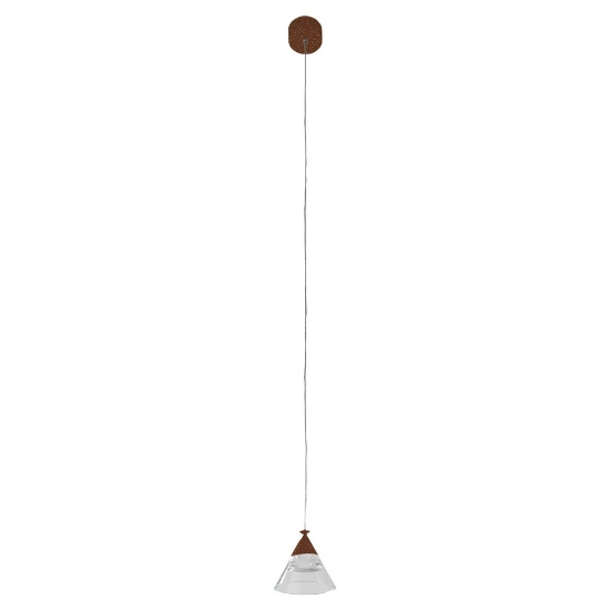Lampada a sospensione conica rame opaco per cucina led 7w cct 3000k 4000k