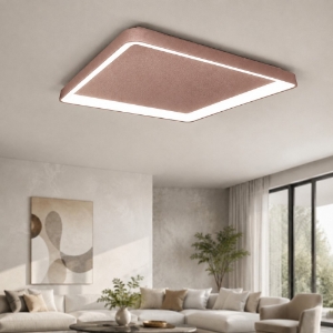 Plafoniera 65cm moderna quadrata per soggiorno oro rosato led 70w cct 3000k 4000k