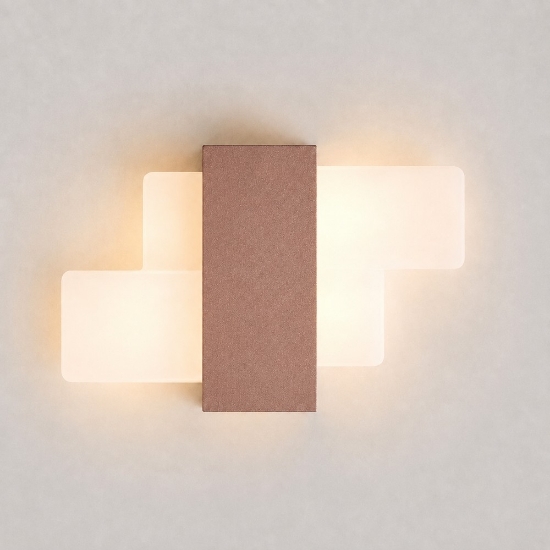 Applique da parete moderna oro rosato led 12w cct 3000k 4000k