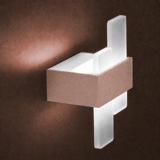 Applique da parete moderna oro rosato led 12w cct 3000k 4000k
