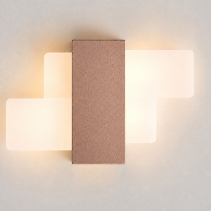 Applique da parete moderna oro rosato led 30w cct 3000k 4000k