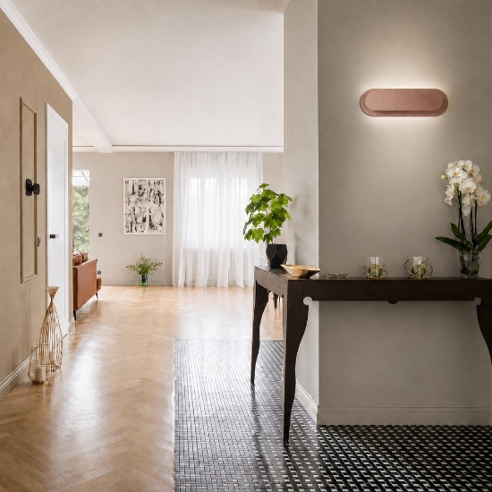 Applique per camera da letto da comodino moderna oro rosato led 12w cct 3000k 4000k