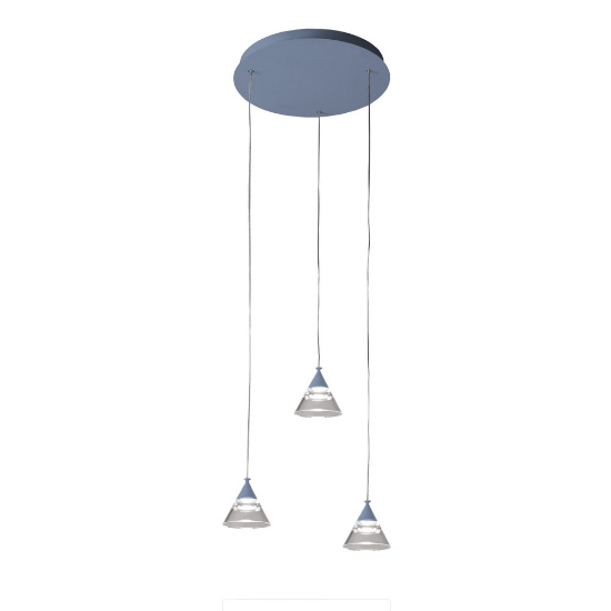 Lampadario a sospensione conico moderno carta da zucchero per cucina led 21w cct 3000k 4000k