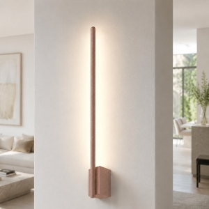 Applique led 12w cct 3000k 4500k 6500k moderna bacchetta oro rosato
