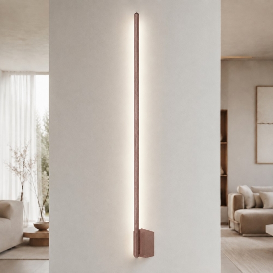 Applique oro rosato led 20w cct 3000k 4500k 6500k bacchetta luce indiretta
