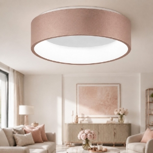 Plafoniera 45 cm moderna ad anello oro rosato led 27w cct 3000k 4000k