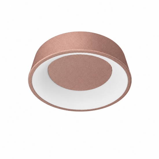 Plafoniera 45 cm moderna ad anello oro rosato led 27w cct 3000k 4000k