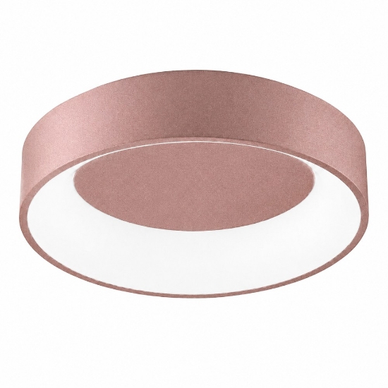 Plafoniera 45 cm moderna ad anello oro rosato led 27w cct 3000k 4000k