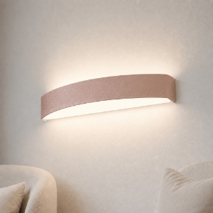 Applique da parete moderna biemissione oro rosato led 20w cct 3000k 4000k