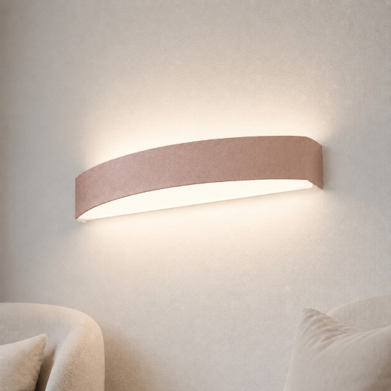 Applique da parete moderna biemissione oro rosato led 20w cct 3000k 4000k
