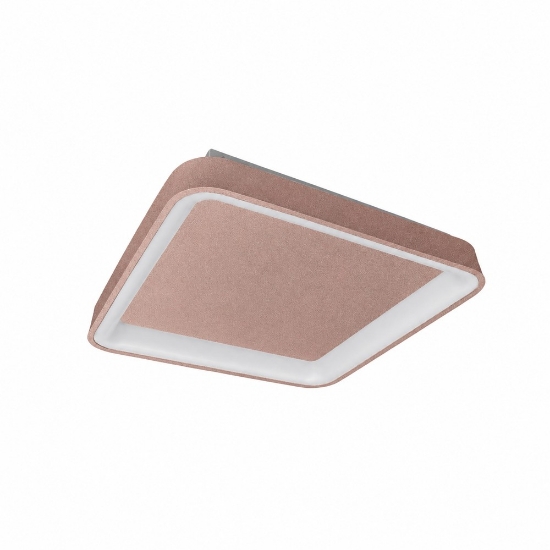 Plafoniera 50cm moderna quadrata per cucina oro rosato led 50w cct 3000k 4000k