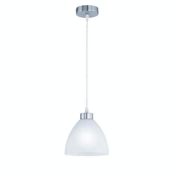 Lampada a sospensione da cucina cupola nichel opaco
