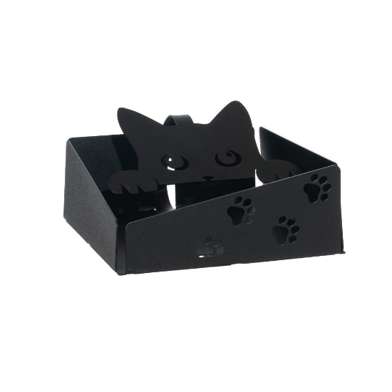 Portatovaglioli centrotavola moderno gatto nero
