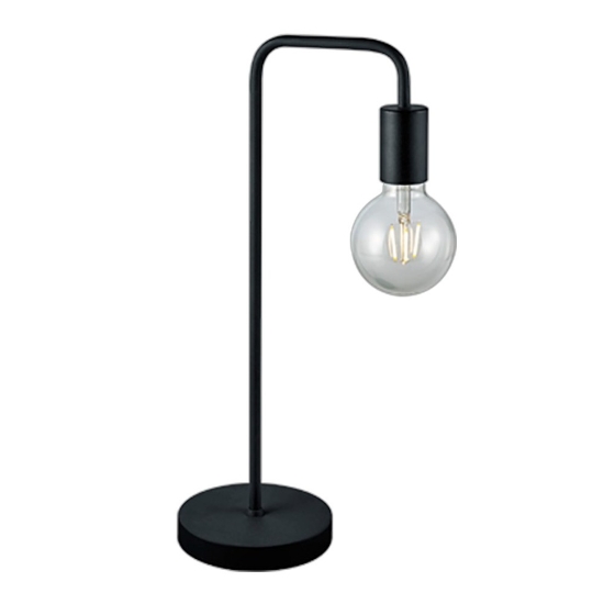 Lampada da tavolo moderna nero opaco e27