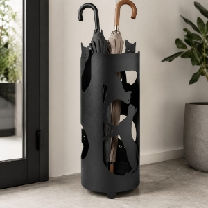 Portaombrelli moderno nero design gatti