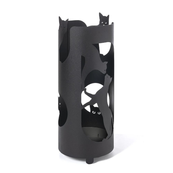 Portaombrelli moderno nero design gatti