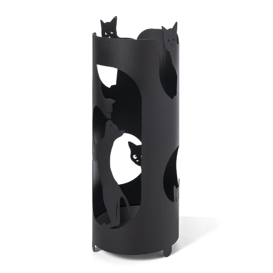 Portaombrelli moderno nero design gatti