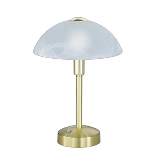 Lampada da comodino abat-jour ottone satinato led 4w 3000k