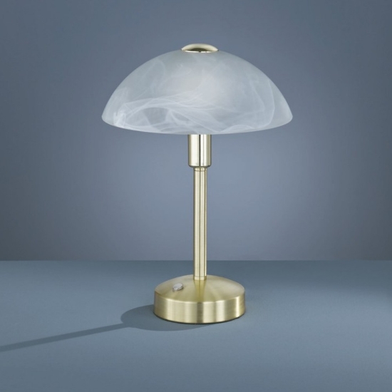 Lampada da comodino abat-jour ottone satinato led 4w 3000k