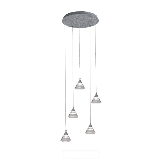 Lampadario a sospensione moderno grigio perla led 35w cct 3000k 4000k