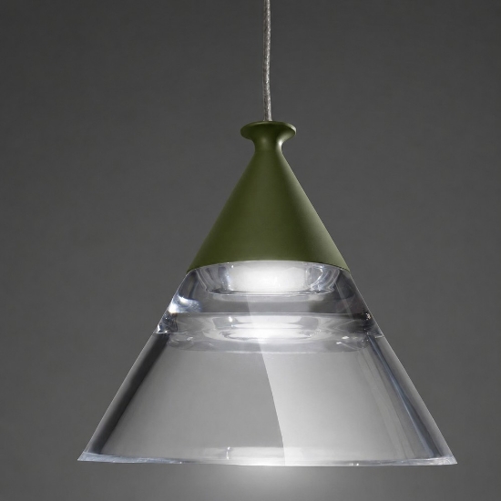 Lampadario a sospensione verde oliva led 35w cct 3000k 4000k con 5 luci
