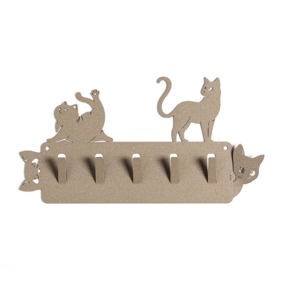 Portachiavi da parete moderno gatti beige per ingresso