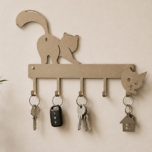 Portachiavi da parete ingresso moderno gatti beige