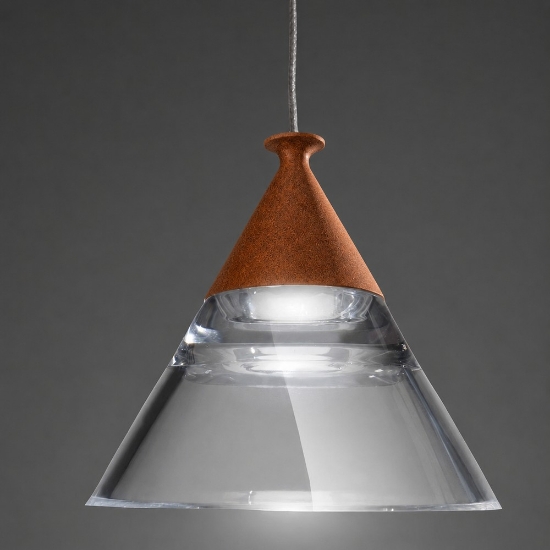Lampadario a sospensione moderno conici rame opaco led 35w cct 3000k 4000k