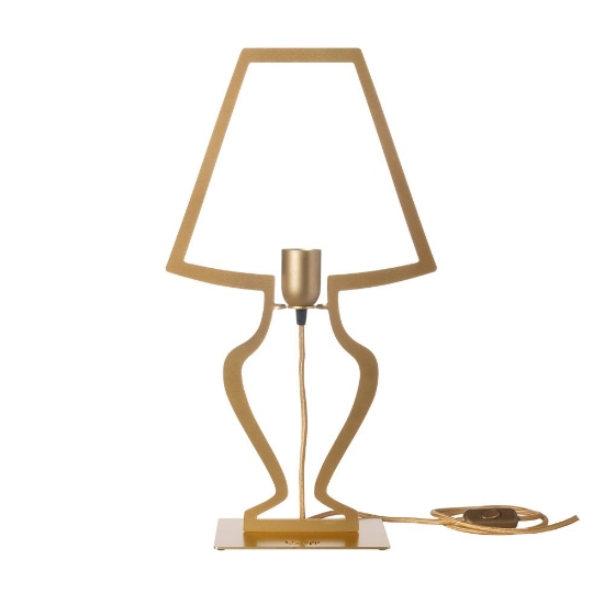 Lampada da tavolo per soggiorno moderna oro trasparente