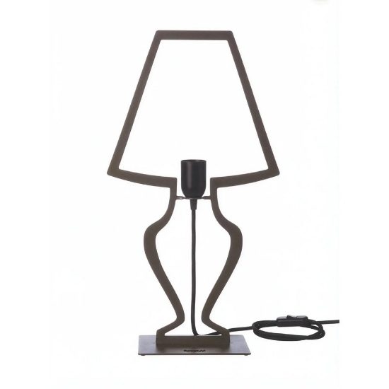 Lampada da tavolo design minimalista color fango