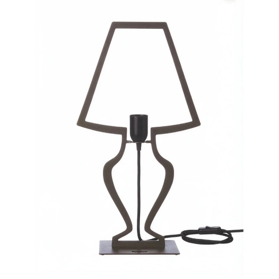 Lampada da tavolo design minimalista color fango