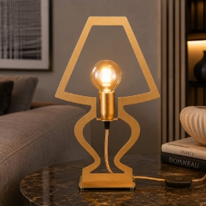 Lampada da tavolo design minimalista per soggiorno oro trasparente