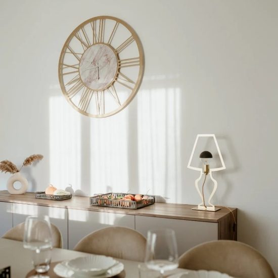 Lampada da tavolo design minimalista per soggiorno oro trasparente