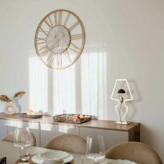 Lampada da tavolo design minimalista per soggiorno oro trasparente
