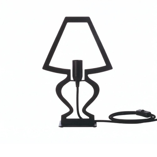 Lampada da tavolo soggiorno nera stile minimal