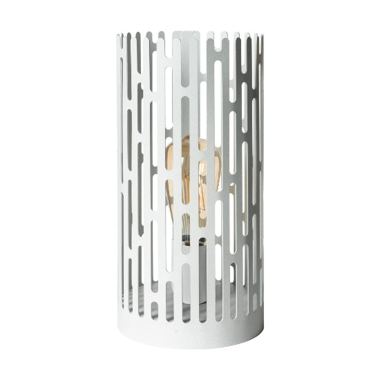 Lampada da tavolo bianco marmo design cilindro moderno