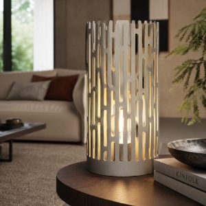 Lampada da tavolo cilindro moderno fango