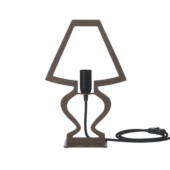 Lampada da tavolo soggiorno color fango