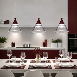 Lampadario a sospensione moderno rame opaco per cucina led 21w cct 3000k 4000k