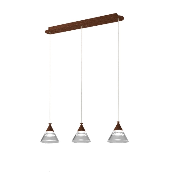 Lampadario a sospensione moderno rame opaco per cucina led 21w cct 3000k 4000k