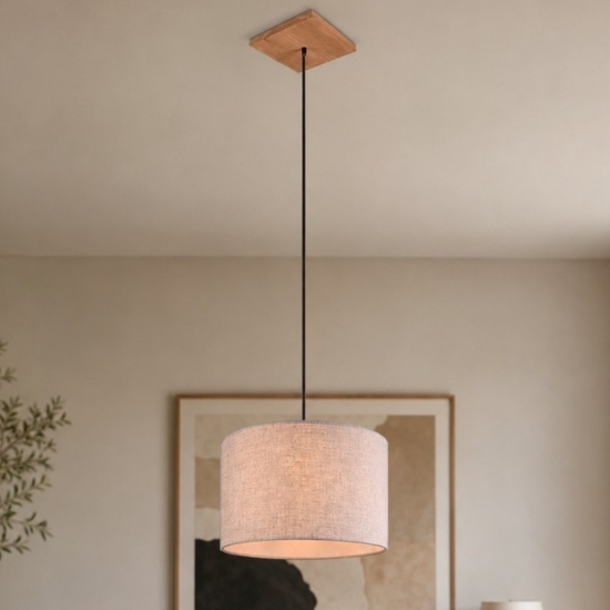 Lampada a sospensione sabbia legno led 6w 3000k