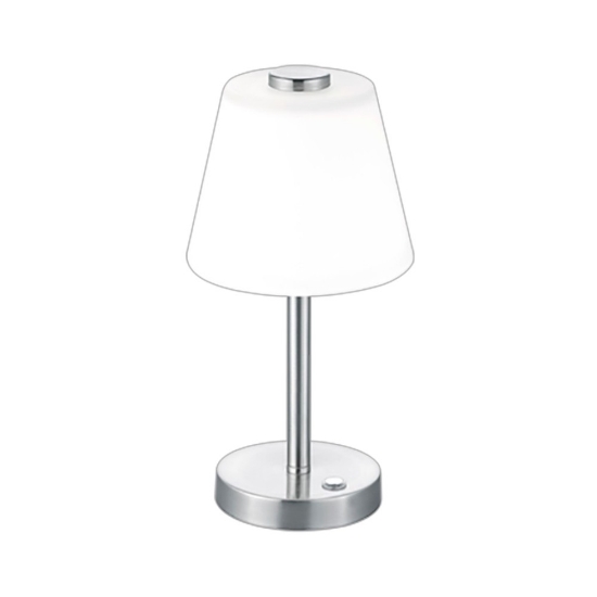 Abat jour da comodino nichel opaco vetro led 4w 3000k