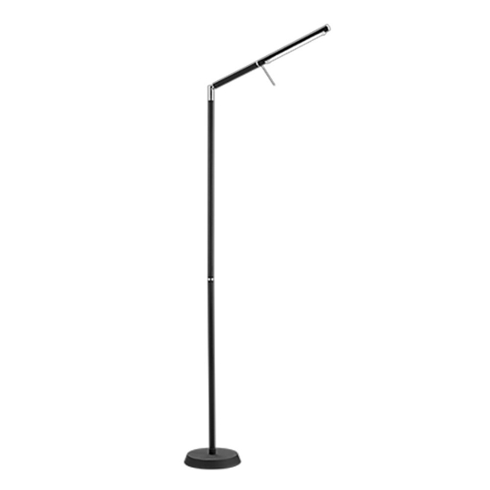 Lampada da terra design nero opaco led 3000k dimmerabile orientabile