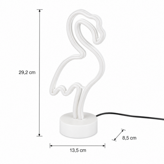 Lampada da tavolo design fenicottero rosa led