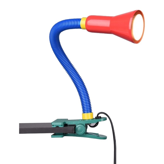 Lampada da scrivania a morsetto orientabile multicolore 3000k e14