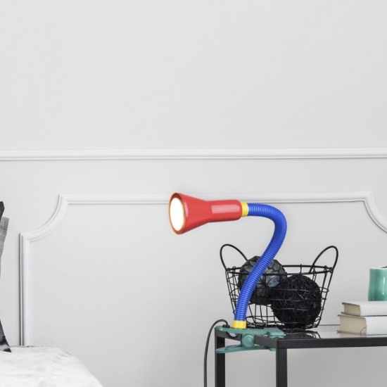 Lampada da scrivania a morsetto orientabile multicolore 3000k e14